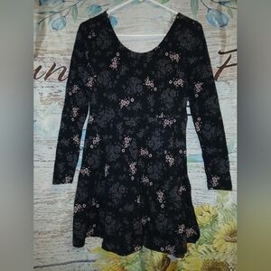 Charlotte Russe Black Dress with Pink Floral Design